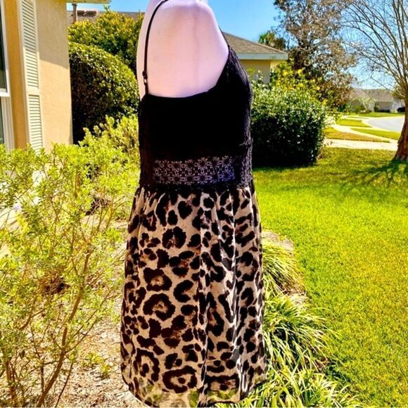 Chic Black and Tan Mini Dress - Picture 3 of 15